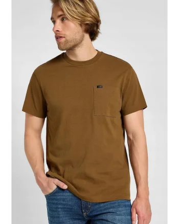Tricou barbati,  supradimensionat, maro, bumbac, Maro