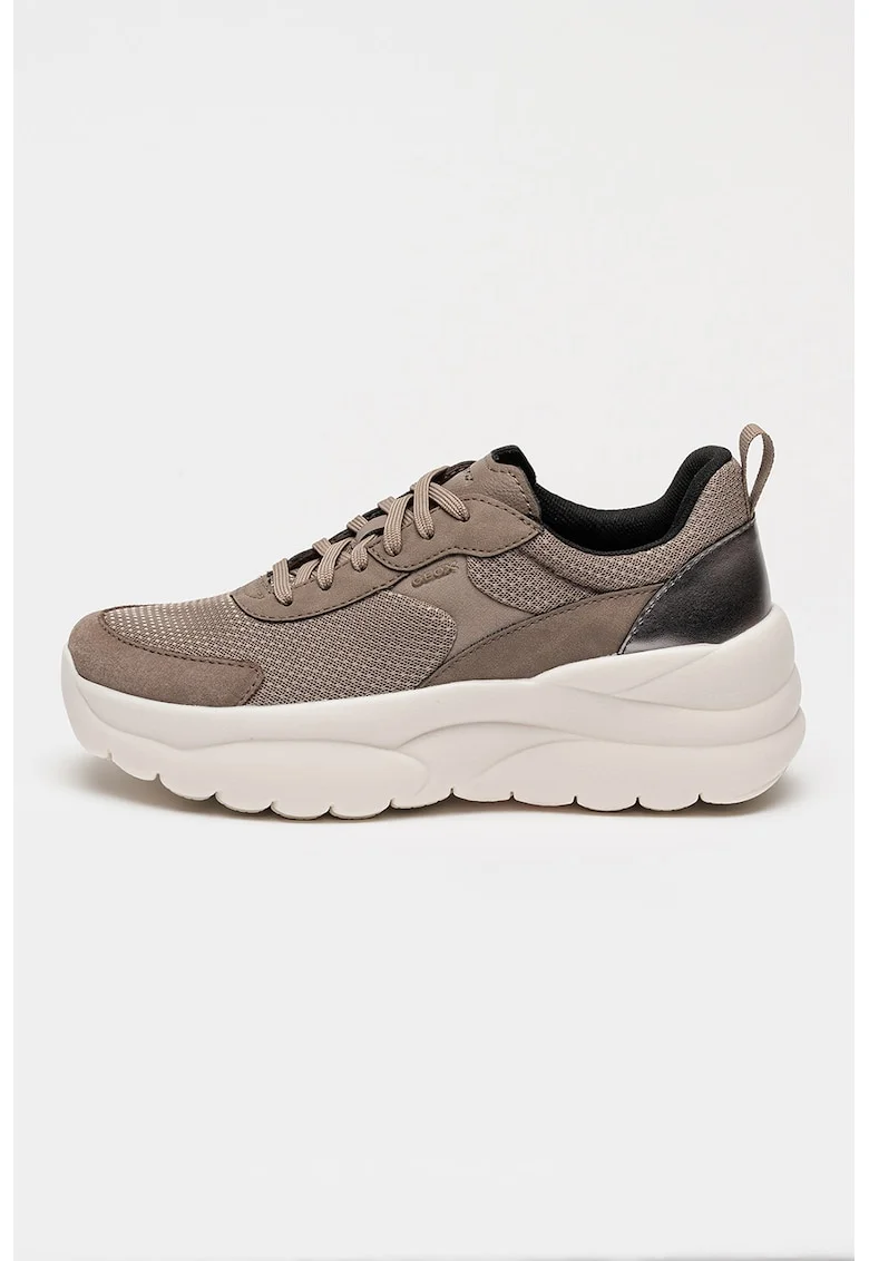 Pantofi sport cu garnituri de plasa Xtors, Maro taupe