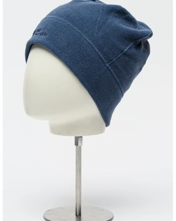Caciula unisex din material fleece cu detaliu cu broderie logo Real Stuff, Albastru pastel