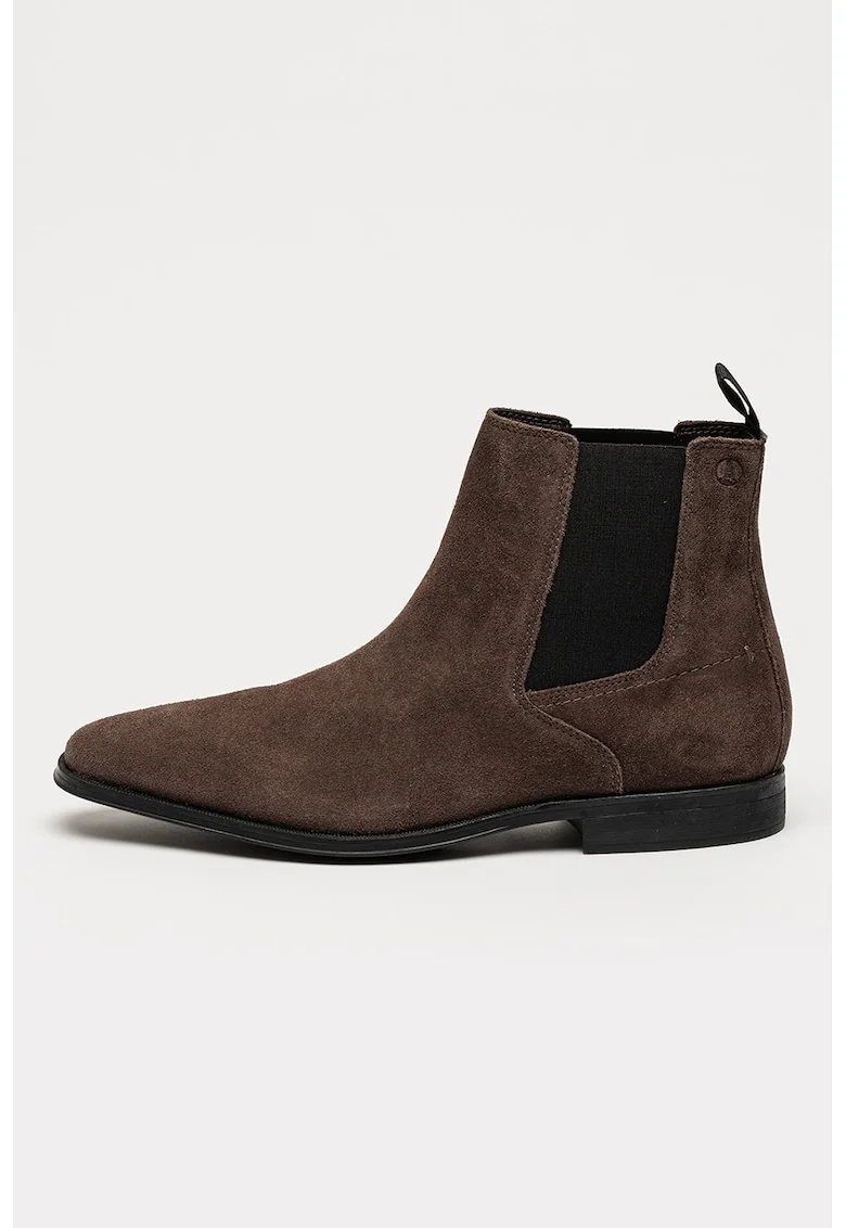 Ghete Chelsea din piele intoarsa Paulton Easy, Maro