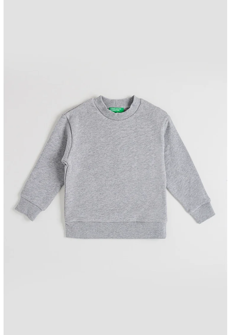 Bluza de trening din bumbac cu imprimeu, Gri melange