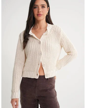 Cardigan,  Bej, Tricot,