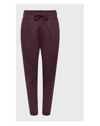 Pantaloni dama,  bordeaux, 63% viscoza, 32% nailon, 5% elastan, Rosu