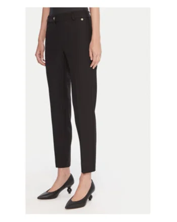 Pantaloni dama,  Negru, 90% poliester, 10% elastan, Negru
