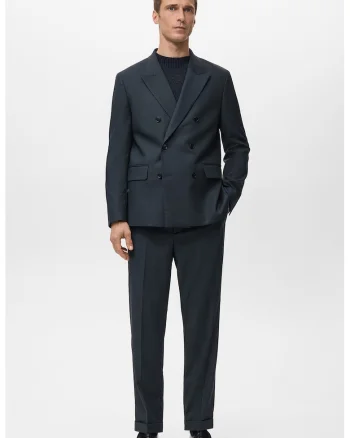 Pantaloni eleganti cu croiala conica, Gri carbune