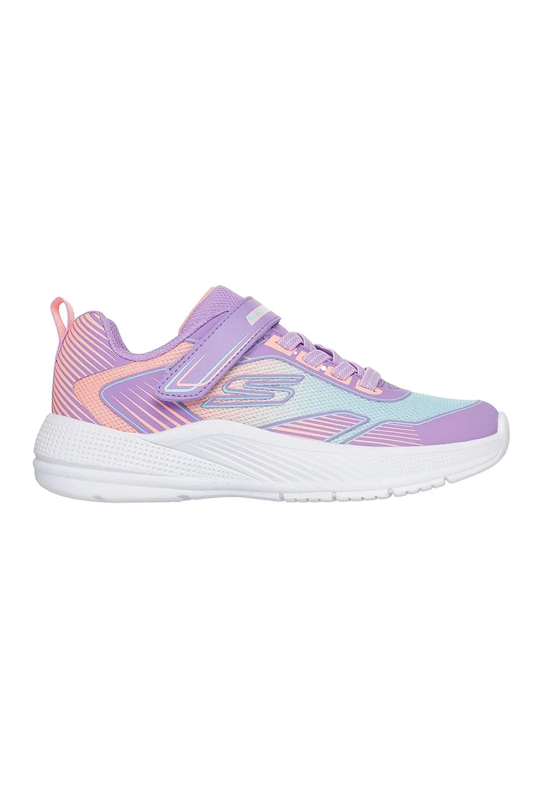 Pantofi sport de plasa si piele ecologica Microspec Advance Oasis, Turcoaz/Piersica/Ametist