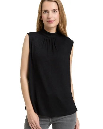Bluza uni, fara maneci, Negru