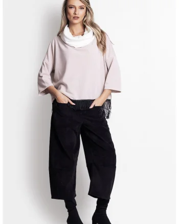 Bluza cu maneci cazute, Roz pal