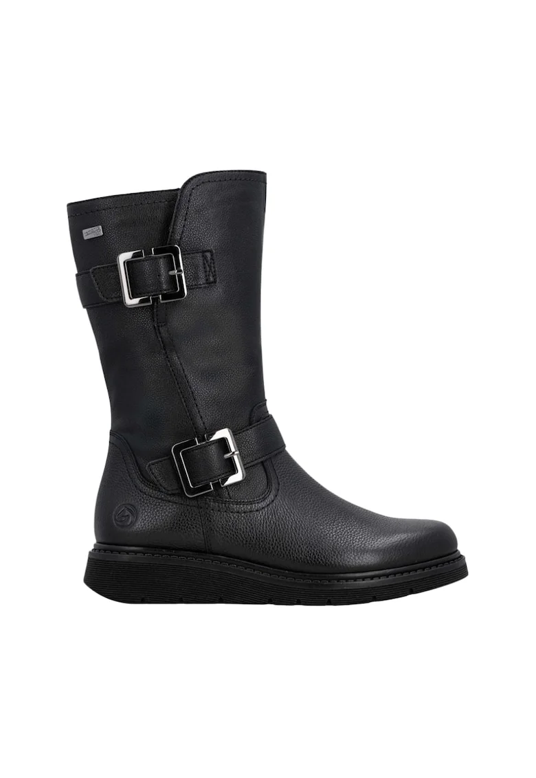 Cizme casual, dama,  D3980-00 negru, piele naturala, Negru