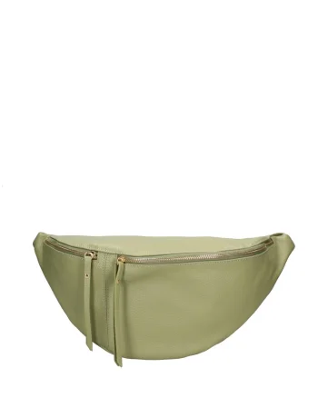 Borseta de piele Caelia, Verde deschis