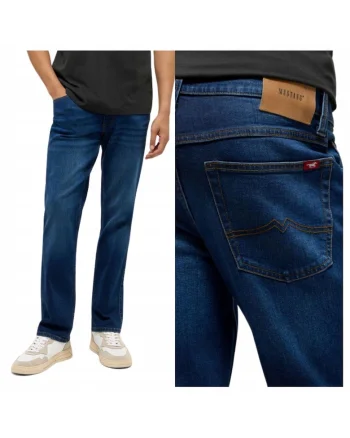 Blugi Barbati,  Tramper Straight, Marime W32-L32, Albastru, Straight Fit, Bumbac, Design Clasic Casual, Lungi, Ideal Pentru Uz Zilnic
