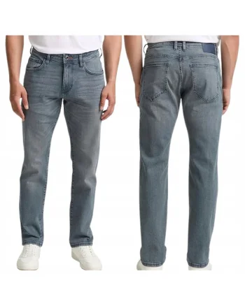 Blugi Barbati,  TTMarvin Straight, W36-L34 US, Albastru, Straight Fit, Bumbac, Design Clasic Casual, Ideal Pentru Uz Zilnic, Lungi
