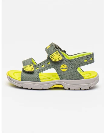 Sandale copii,  304000, Piele ecologica, Verde/Gri