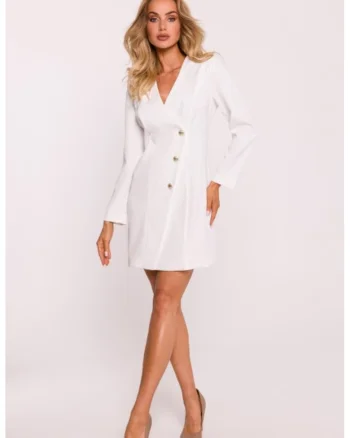 Rochie tip sacou cu nasturi aurii,