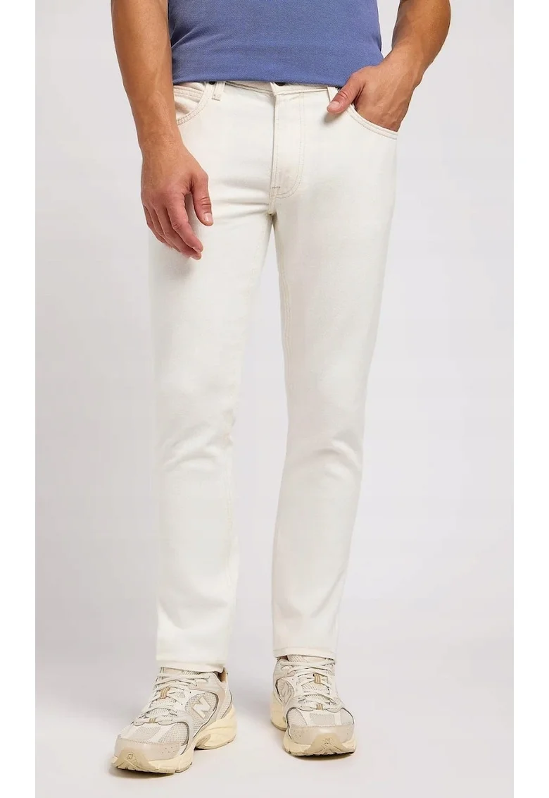 Blugi barbati,  LUKE SLIM, slim fit, alb, bumbacdwqfwq, Alb