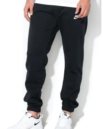 Pantaloni de trening cu logo brodat, Negru stins