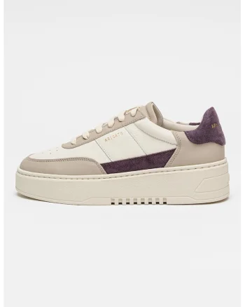 Pantofi sport wedge din piele si piele intoarsa Orbit, Violet/Maro taupe/Bej deschis