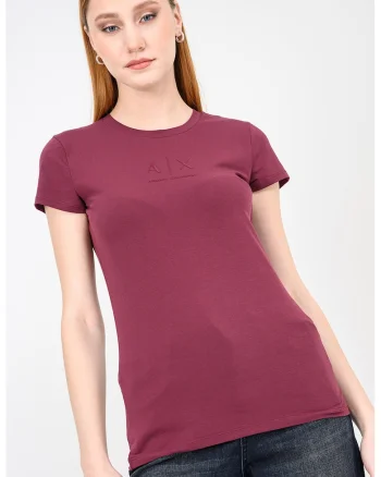 Tricou slim fit, Violet pruna
