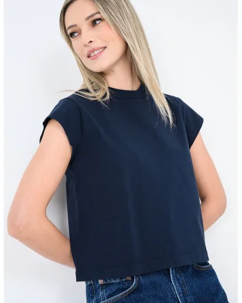 Tricou uni din bumbac Bryce, Albastru ultramarin
