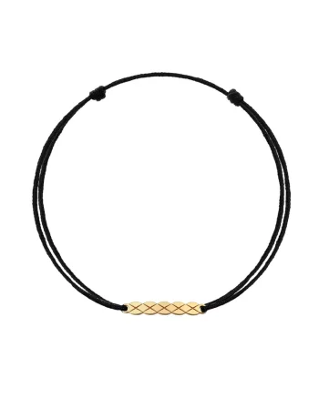 Bratara pe snur cu detaliu din aur Eternity