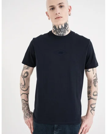 Tricou regular fit de bumbac cu logo discret, Bleumarin
