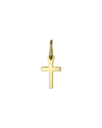 Pandantiv in forma de cruce din aur de 14k, Auriu