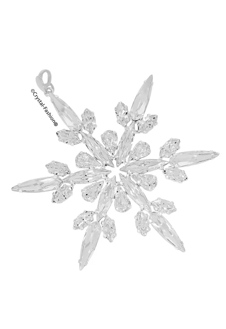 Pandantiv cu cristale Swarovski® Fulg de nea