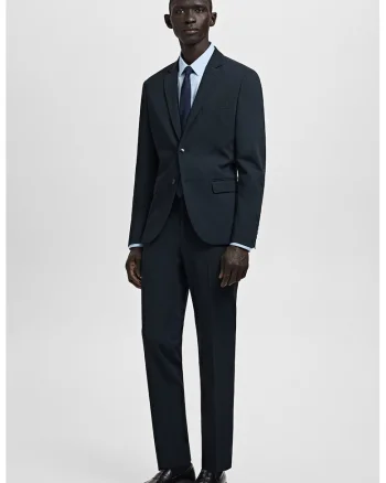 Sacou super slim-fit cu buzunare cu clapa, Gri carbune