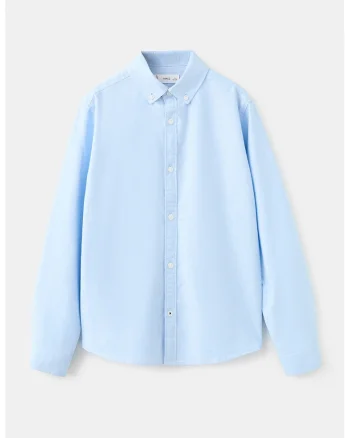 Camasa oxford din bumbac, Albastru deschis