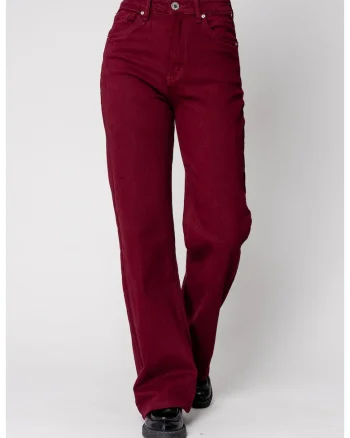 Blugi elastici regular Burgundy 19451, Visiniu
