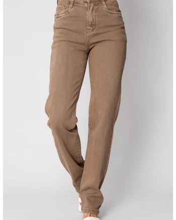 Blugi elastici regular Light Brown 19686, Maro deschis