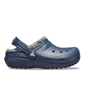 Saboti Izolati Copii,  Classic Lined 207010 Clog, Albastru, Alb