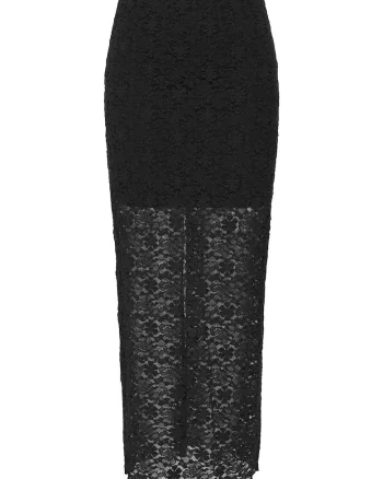 Fusta creion Dama,  neagra, 60% nailon, 38% bumbac, 2% elastan, Negru