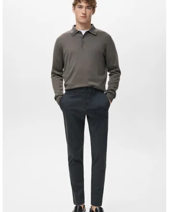 Pantaloni chino slim fit, Albastru ultramarin