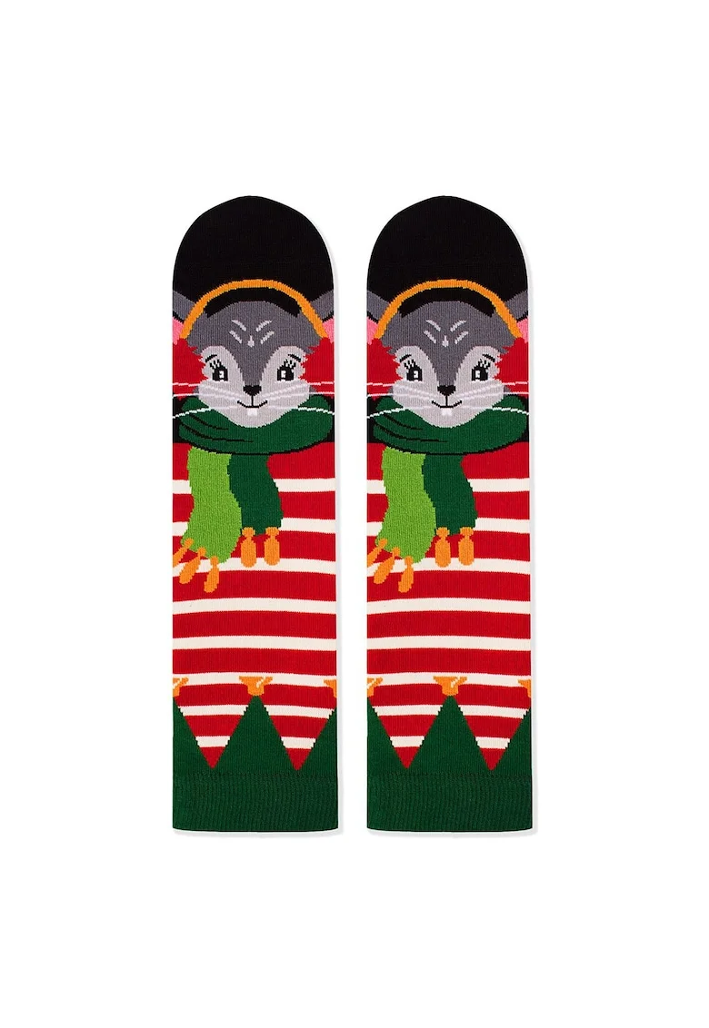 Sosete bambus de craciun Comfort Feet Socks Soricel de Craciun