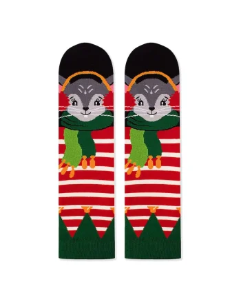 Sosete bambus de craciun Comfort Feet Socks Soricel de Craciun