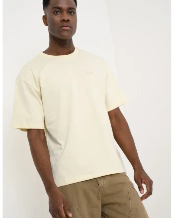 Tricou din bumbac cu imprimeu pe partea din spate, Bej deschis