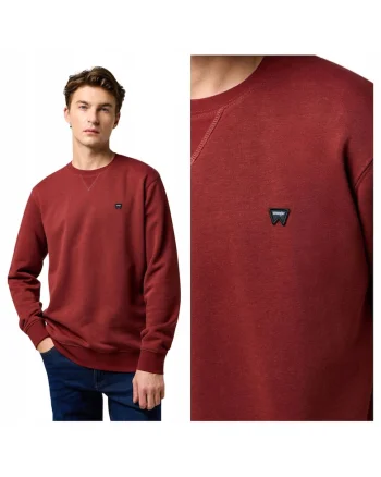 Hanorac sport pentru barbati,  Marimea XL, Rosu, Model SIGN OFF CREW, Croiala confortabila regulara dreapta, Fara inchidere, Material moale din bumbac 80% si poliester 20% calduros