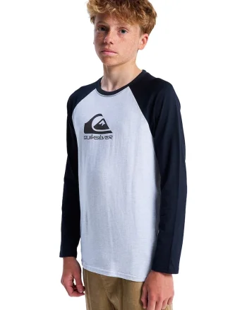 Bluza din bumbac cu maneci raglan Omni, Gri deschis melange/Negru