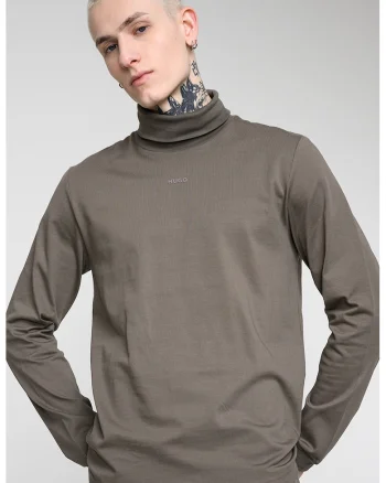 Bluza din bumbac cu logo, Kaki