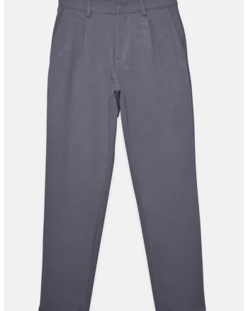 Pantaloni eleganti regular-fit cu aspect texturat, Violet prafuit