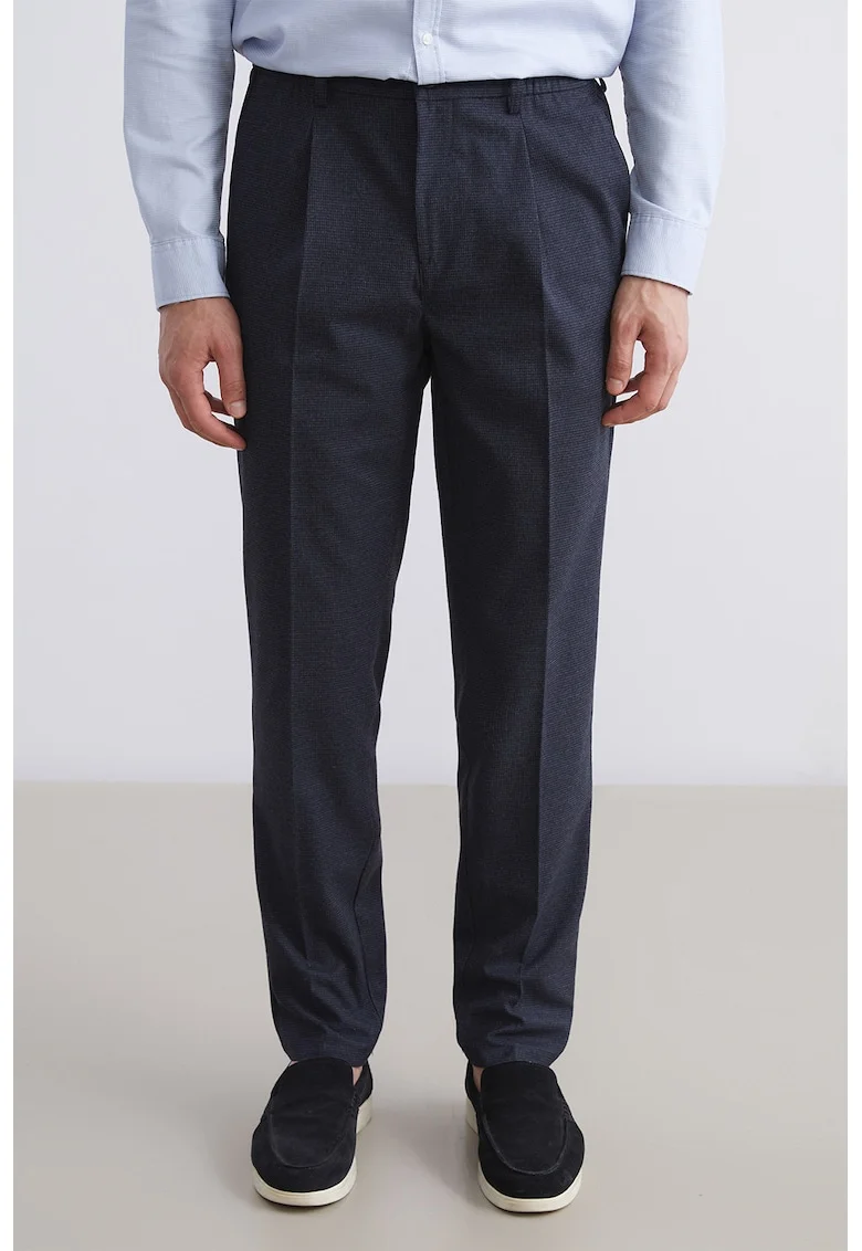 Pantaloni regular fit cu pliuri Vision, Albastru ultramarin