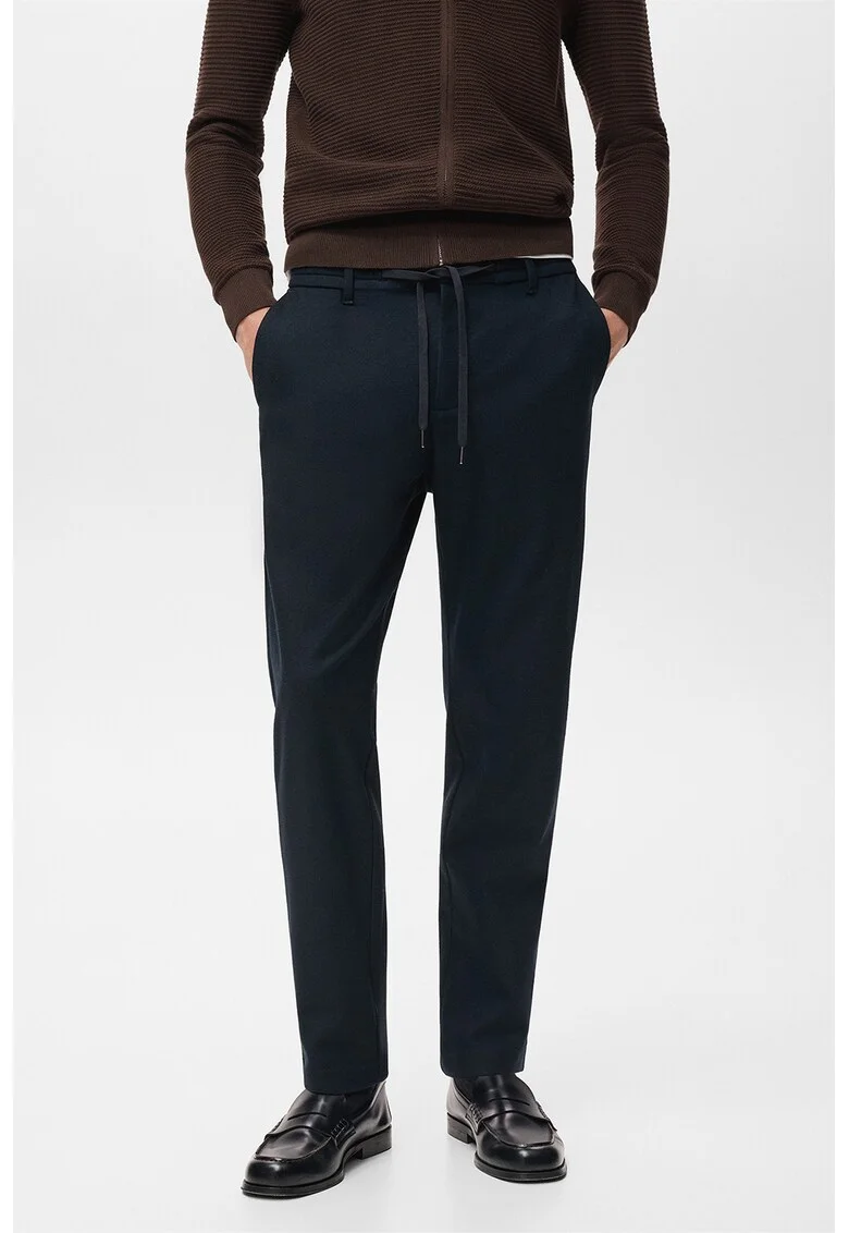 Pantaloni jogger conici cu snur, Albastru ultramarin