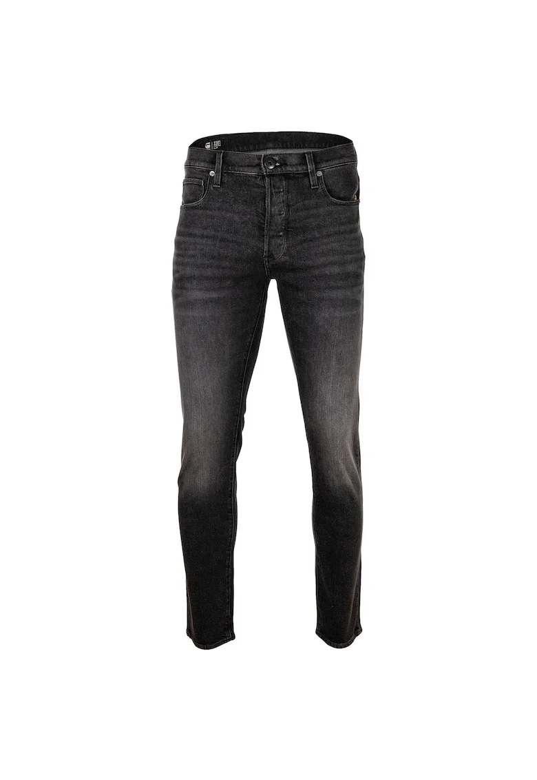 Blugi superelastici cu croiala slim-fit, Gri inchis