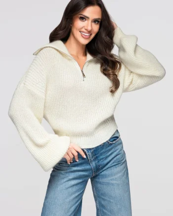 Pulover din lana croiala lejera  LW-SWSW-0118, Bej