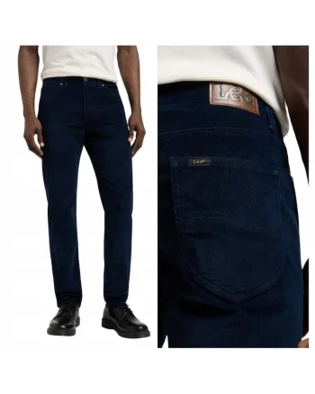 Pantaloni Barbati,  Marimea 33/34, Albastru, Slim Fit Mvp Rivet Navy, Croiala Slim Fit, Model Conic Ajustat, Talie Medie