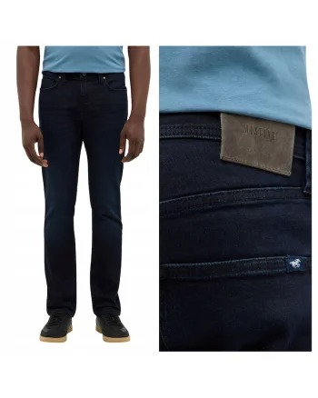 Blugi Barbati,  Marimea 36/30, Albastru, Vegas Slim, Croiala Slim Fit, Model Conic Ajustat, Talie Medie, Inchidere Fermoar