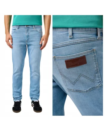 Blugi Dla Barbati,  Marimea 30/34, Albastru, Larston, Croiala Slim Fit, Model Conic Ajustat, Talie Medie, 5 Buzunare