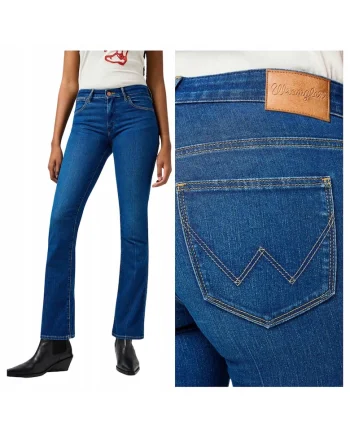 Pantaloni De Blugi,  Marimea 29/30, Albastru, Bootcut, Croiala Loose Fit, Model Larg, Talie Medie, Inchidere Fermoar
