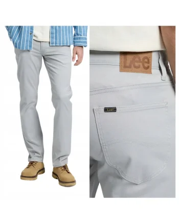 Pantaloni Barbati,  Marimea 36/30, Gri, Daren Zip Fly, Croiala Regular Fit, Model Drept Regular, Inchidere Fermoar